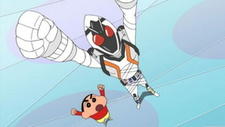 Kamen Rider Fourze x Crayon Shin-chan постер