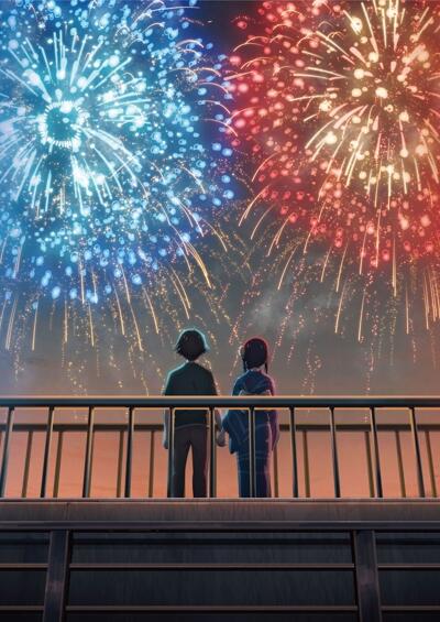 Kimi to Hanabi to Yakusoku to постер