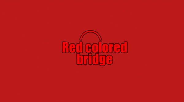 Red Colored Bridge постер